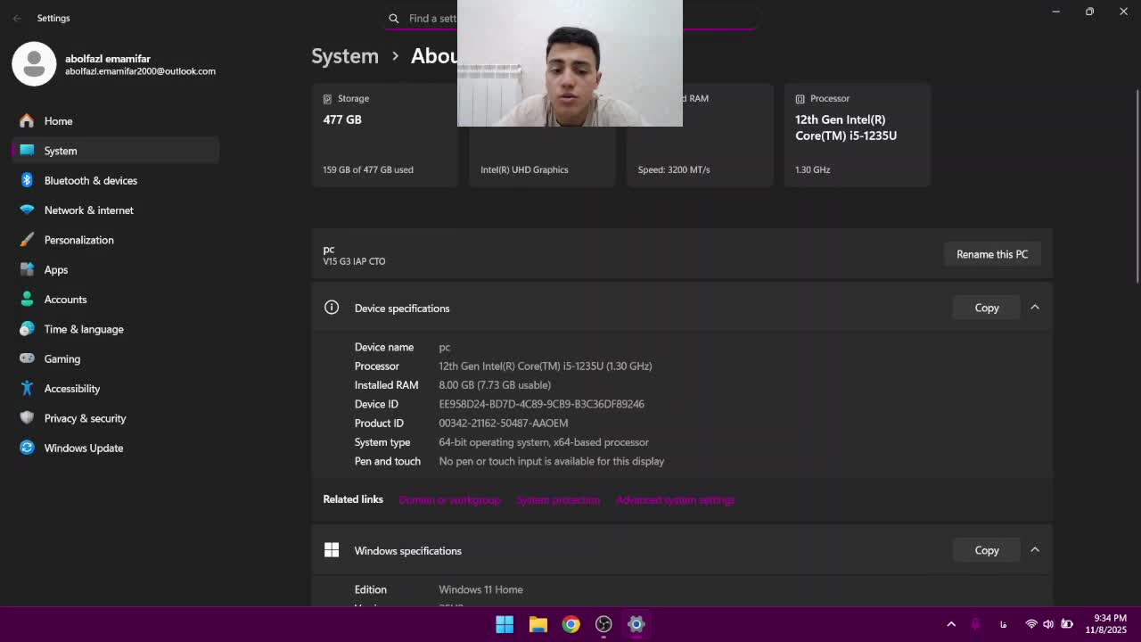 آموزش مشاهده ویژگی های لپتاپ یا کامپیوتر