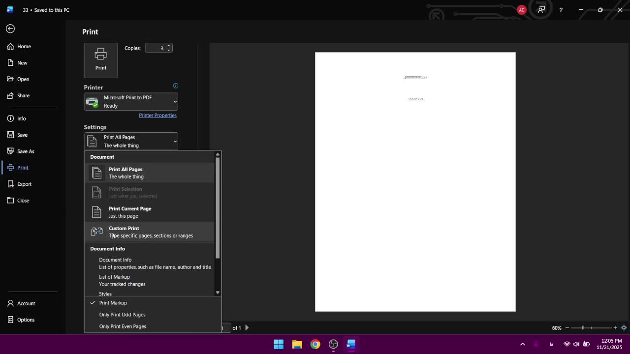 اموزش ورد پارت 3 ( پرینت گرفتن )