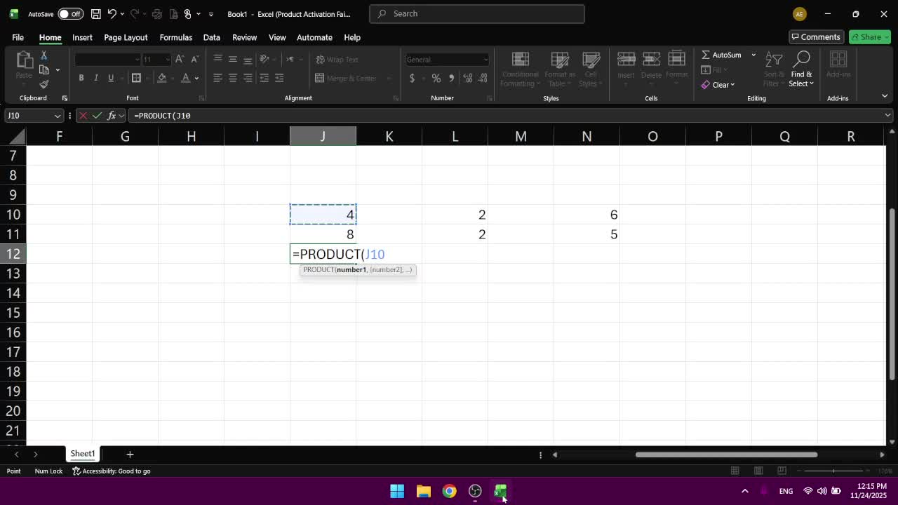اموزش اکسل پارت 2 ضرب و تقسیم و منهی  با فرمول و بدون فرمول