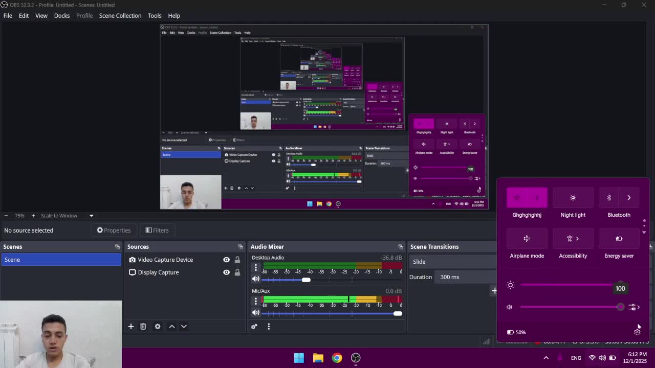 اموزش بخش تنظیمات صدا در برنامه او بی اس استودیو