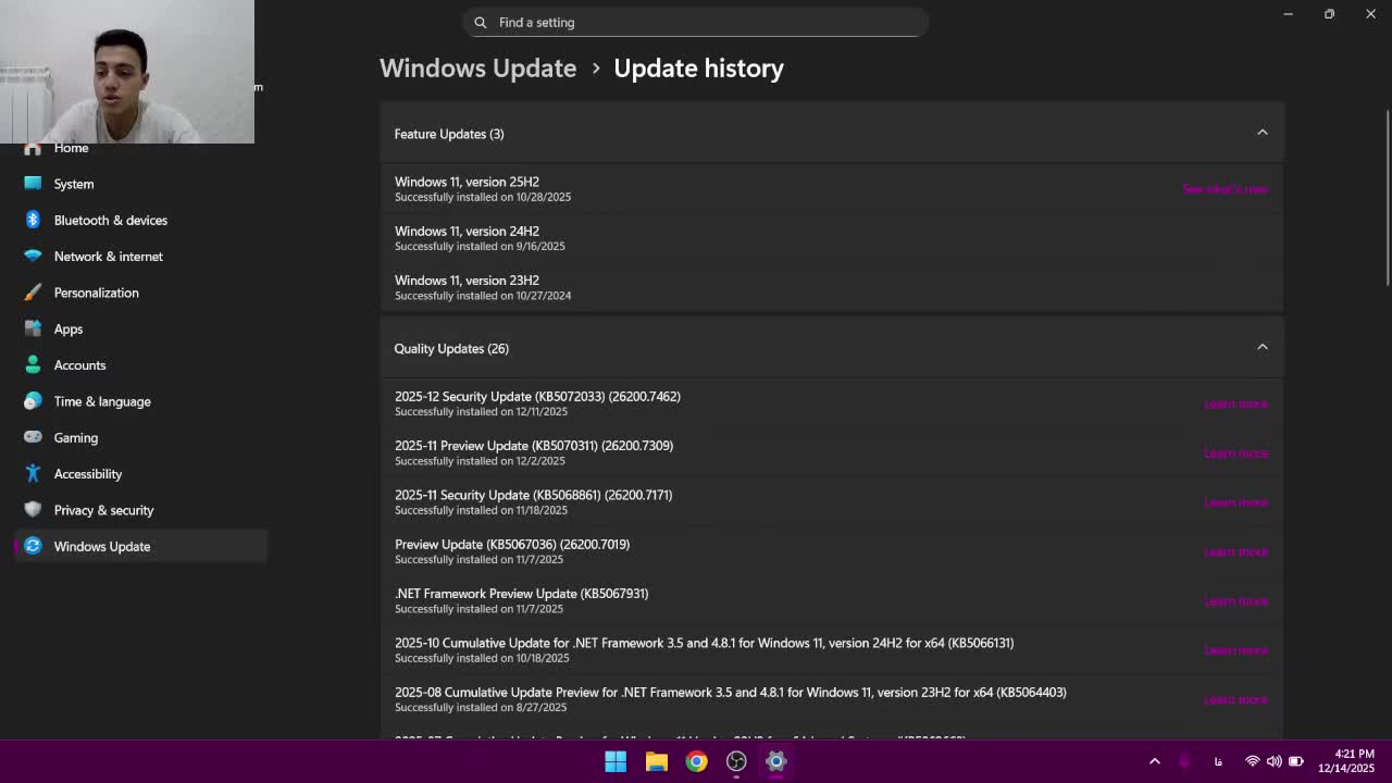 اموزش دیدن تنظیمات اپدیت ویندوز و اموزش اپدیت .